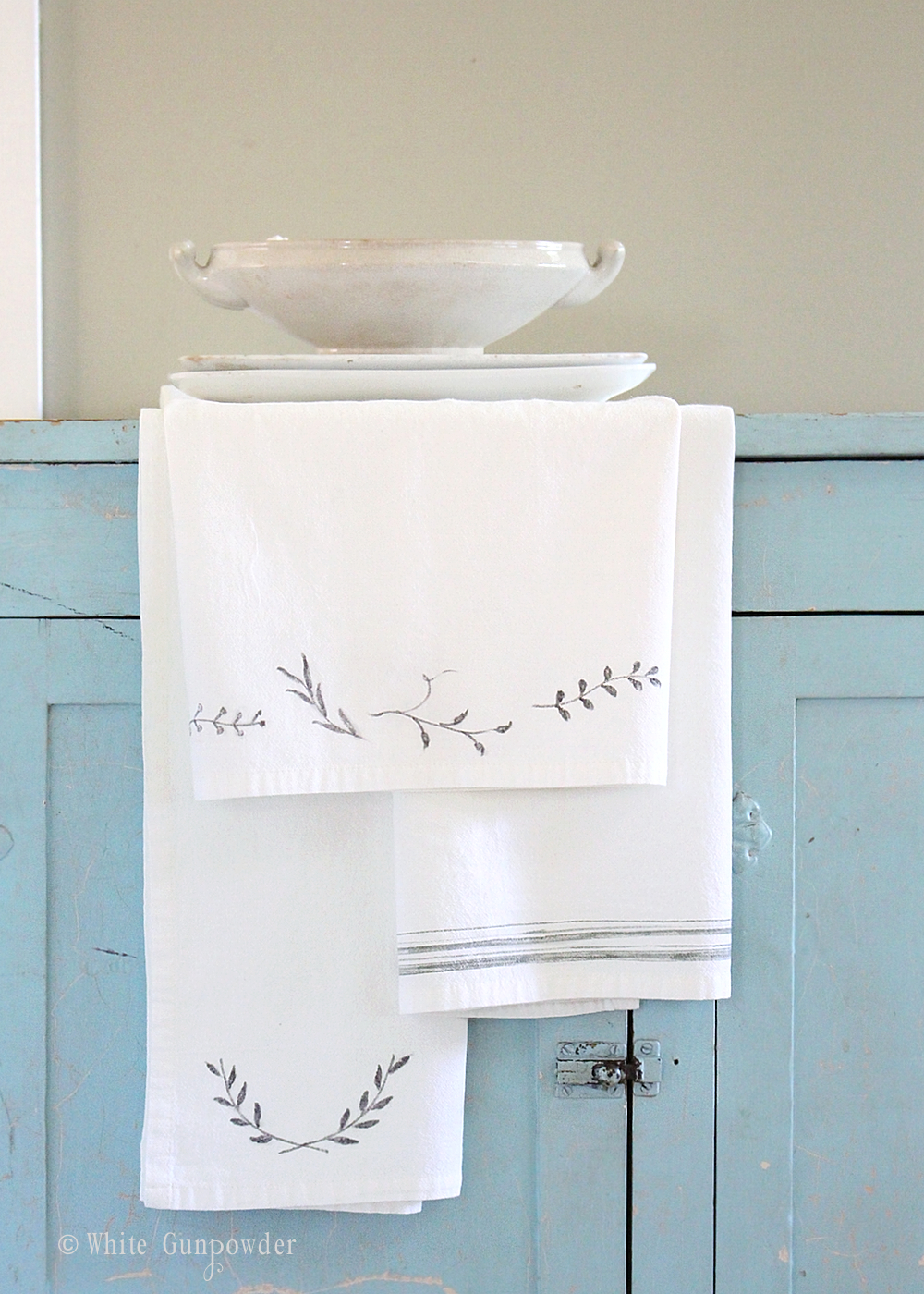 diy Flour Sack Towels and Fabric Markers White Gunpowder